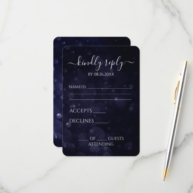 Skapa din egen djupblå bokeh Vatten OSA Kort (Fram/Back In Situ)