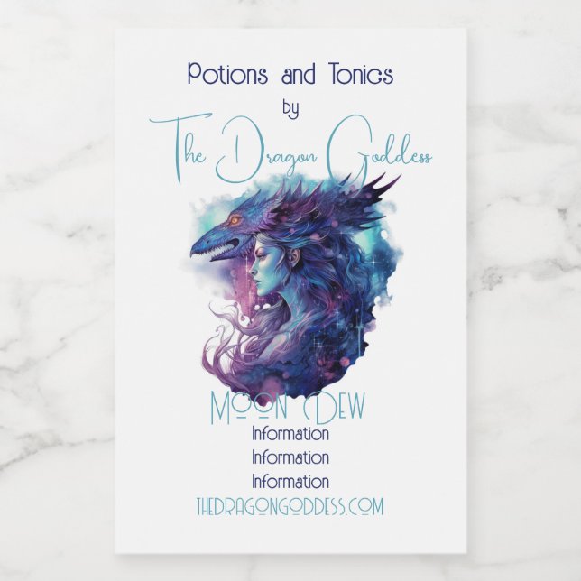 Skapa din egen Dragon-gudinna Mat Etikett (Singel etikett)