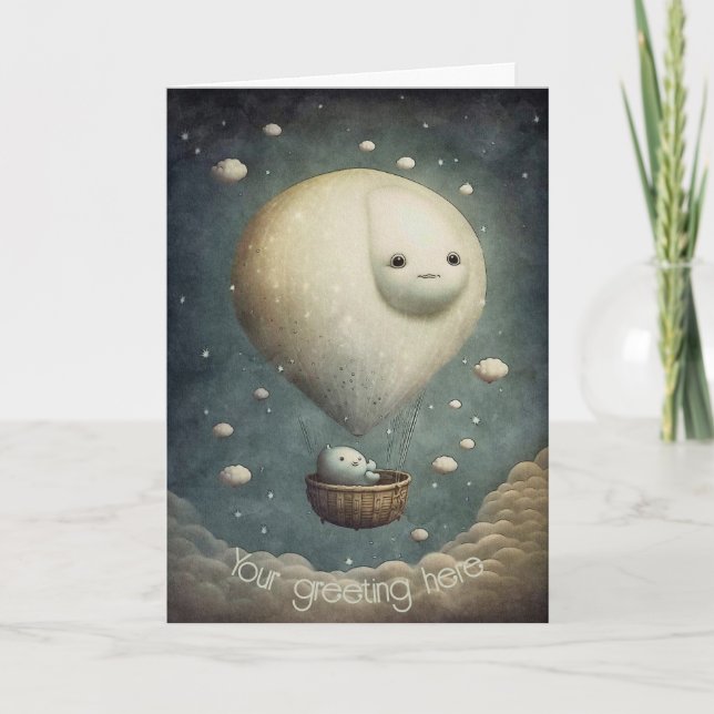 Skapa din egen Dreamy Luftballong Ride Helgkort (Framsida)