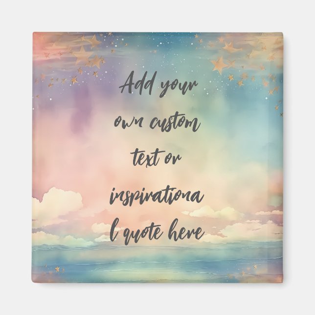 Skapa din egen Dreamy Ocean Motivational Quote Magnet (Framsidan)