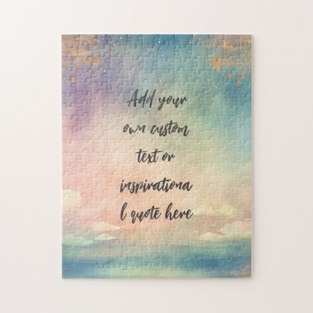 Skapa din egen Dreamy Ocean Motivational Quote Pussel (Vertikal)