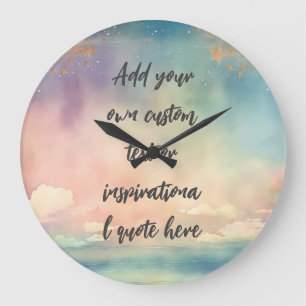 Skapa din egen Dreamy Ocean Motivational Quote Stor Klocka