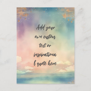 Skapa din egen Dreamy Ocean Motivational Quote Vykort