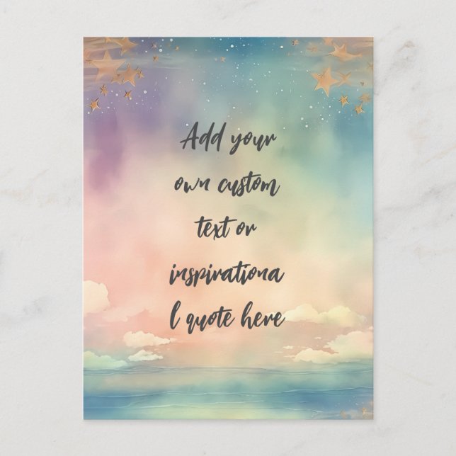 Skapa din egen Dreamy Ocean Motivational Quote Vykort (Framsida)