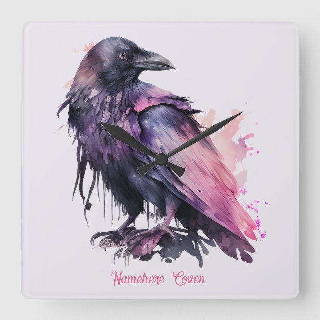 Skapa din egen dystra svarta räd fyrkantig klocka (Framsida)