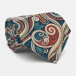 Skapa din egen eldröda teal festliga tribal slips