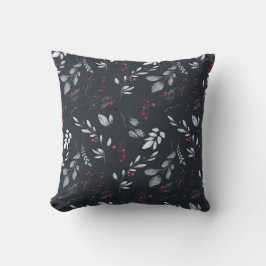 Skapa din egen Elegant Black & Red Holly Kudde