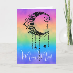 Skapa din egen Elegant Boho Måne Silhouette Kort