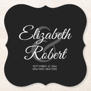 Skapa din egen Elegant bröllop-groom Namn Underlägg Papper