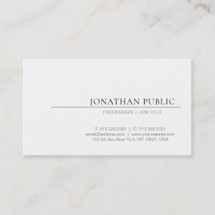 Skapa din egen Elegant Design Minimalistic Plain Visitkort