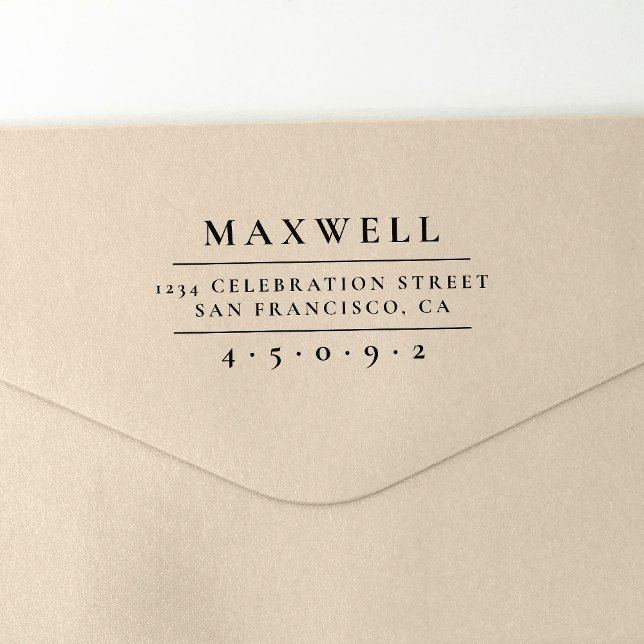 Skapa din egen Elegant Family Namn Returadress Stämpel (Skapare uppladdad)