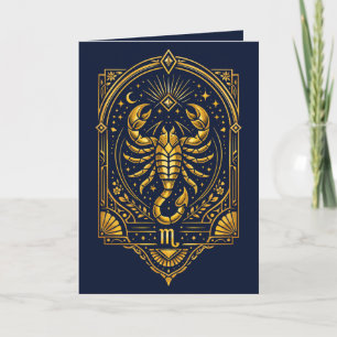 Skapa din egen elegant Guld Art Deco Skorpion Helgkort