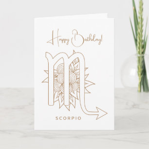 Skapa din egen Elegant Guld & White Scorpio Helgkort
