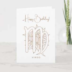 Skapa din egen Elegant Guld & White Våg Zodiac Helgkort