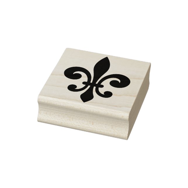 Skapa din egen elegant krullad Fleur De Lis Stämpel (Stämpel)