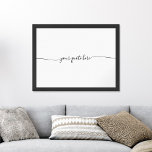 Skapa din egen Elegant-minimalistcitat för Anpassn Poster<br><div class="desc">Skapa din egen anpassningsbar- eller offertväggskonst med ditt favoritinspirerande ordspråk,  sång-text,  bibelvertext eller personlig i minimal skripttypografi.</div>