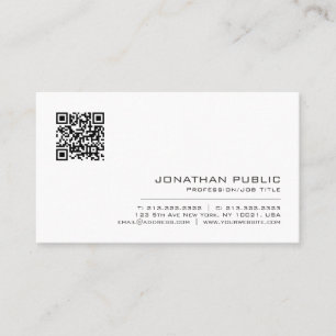 Skapa din egen elegant moderna enkla QR-kod Visitkort
