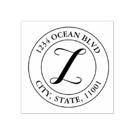 Skapa din egen Elegant-monogramrunda Stämpel