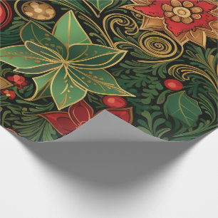Skapa din egen Elegant Poinsettias & Baubles Presentpapper