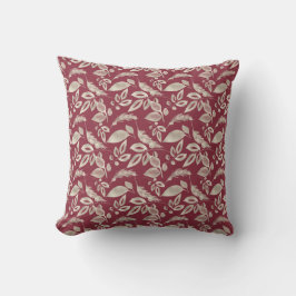 Skapa din egen Elegant Red & Guld Foliage Kudde