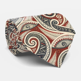 Skapa Din Egen Elegant Röd Svart Festlig Tribal Slips