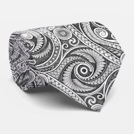 Skapa Din Egen Elegant Svart Vit Festlig Tribal Slips