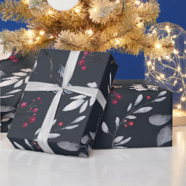 Skapa din egen elegant svarta och röda järnek presentpapper