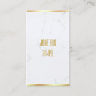 Skapa din egen Elegant, vit Guld Visitkort