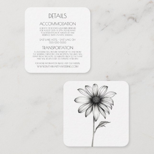 Skapa din egen - enkel svartvitt tilläggskort (Fram/baksida)