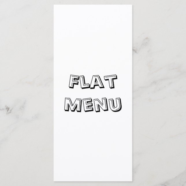 Skapa din egen enkla 4" x 9" flat meny (Framsida)