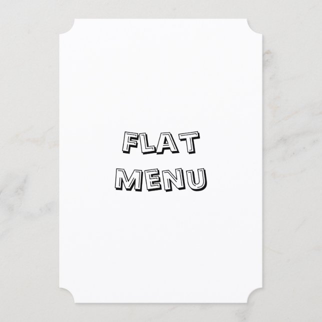 Skapa din egen enkla 5" x 7" biljettflat meny (Framsida)