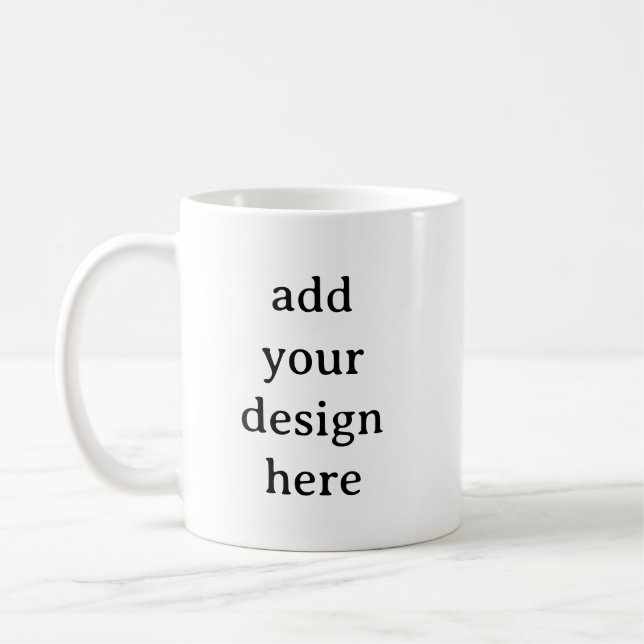 Skapa din egen enkla anpassade 11oz kaffemugg (Vänster)