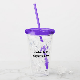 Skapa din egen enkla anpassade 16oz, Lila Take Away Mugg