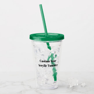 Skapa din egen enkla anpassade 16oz, Mörkgrön Take Away Mugg