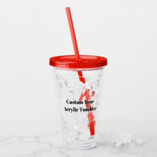 Skapa din egen enkla anpassade 16oz, Röd Take Away Mugg