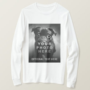 Skapa Din Egen Enkla Enstaka Bild & Anpassad Text T Shirt