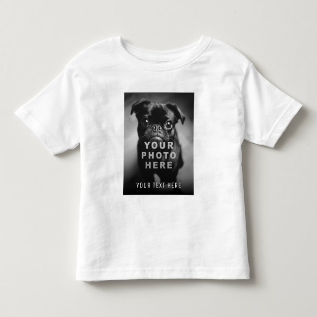 Skapa Din Egen Enkla Enstaka Bild & Anpassad Text T Shirt (Framsida)