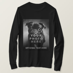 Skapa Din Egen Enkla Enstaka Bild & Anpassad Text T Shirt