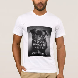 Skapa Din Egen Enkla Enstaka Bild & Anpassad Text T Shirt