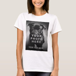 Skapa Din Egen Enkla Enstaka Bild & Anpassad Text T Shirt