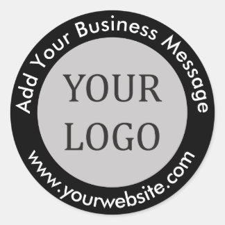 Skapa din egen enkla Logotyp för företag Runt Klistermärke