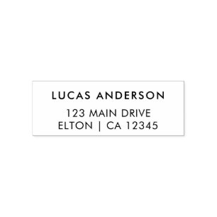 Skapa din egen enkla moderna Returadress Självfärgande Stämpel