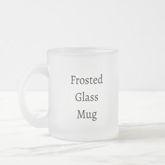Skapa Din Egen Enkla Varumärkesreklam Frostad Glasmugg (Vänster)