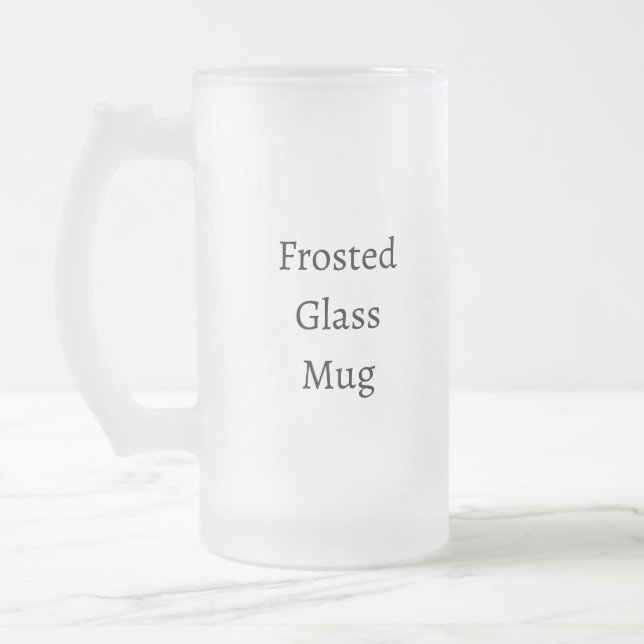 Skapa Din Egen Enkla Varumärkesreklam Frostat Ölglas (Vänster)