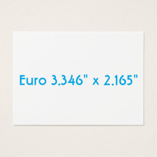 Skapa din egen Euro, 8,5 cm x 5,5 cm Visitkort