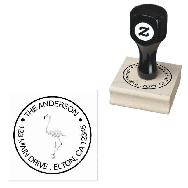 Skapa din egen familj Namn Flamingo Stämpel (Stämplad)