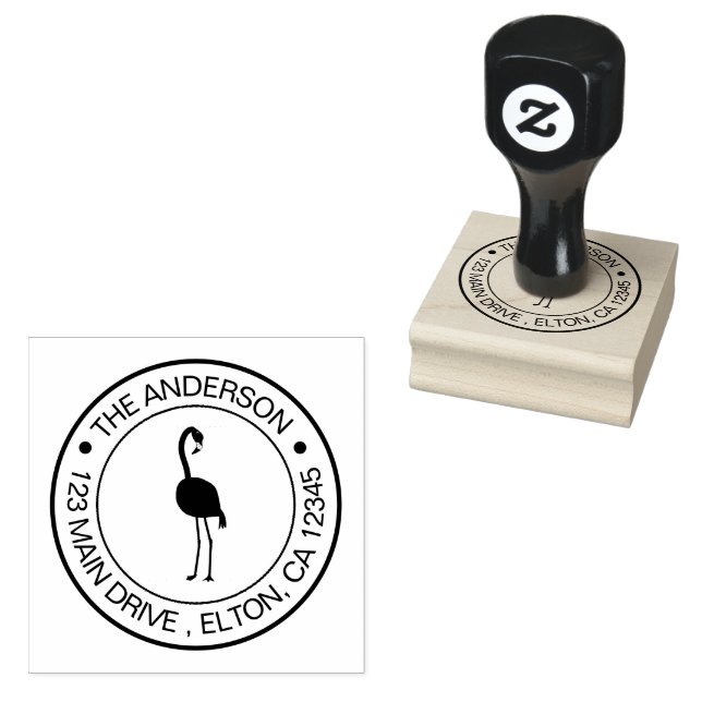 Skapa din egen familj Namn Flamingo Stämpel (Stämplad)