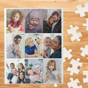 Skapa din egen familjeanpassade 9-foto collage pussel