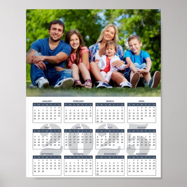 Skapa din egen familjefoto 2025 Affischkalender Poster (Framsidan)