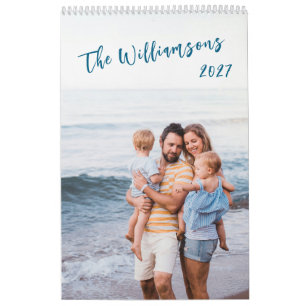 Skapa din egen familjefoto Enkel Modern 2027 Kalender